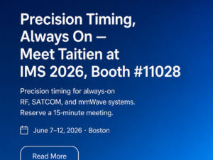 精准时钟,永远在线 – 泰艺电子 IMS 2026,Booth #11028